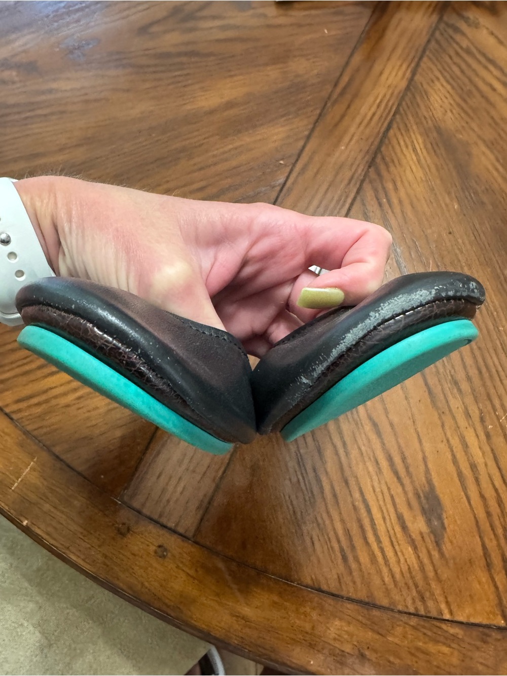 Tieks Black Leather Slip-On Ballet Flats - Picture 4 of 5